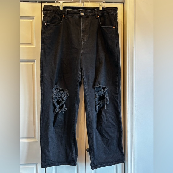 Wild Fable black Highest Rise baggy distressed jeans, 18W - Picture 1 of 15